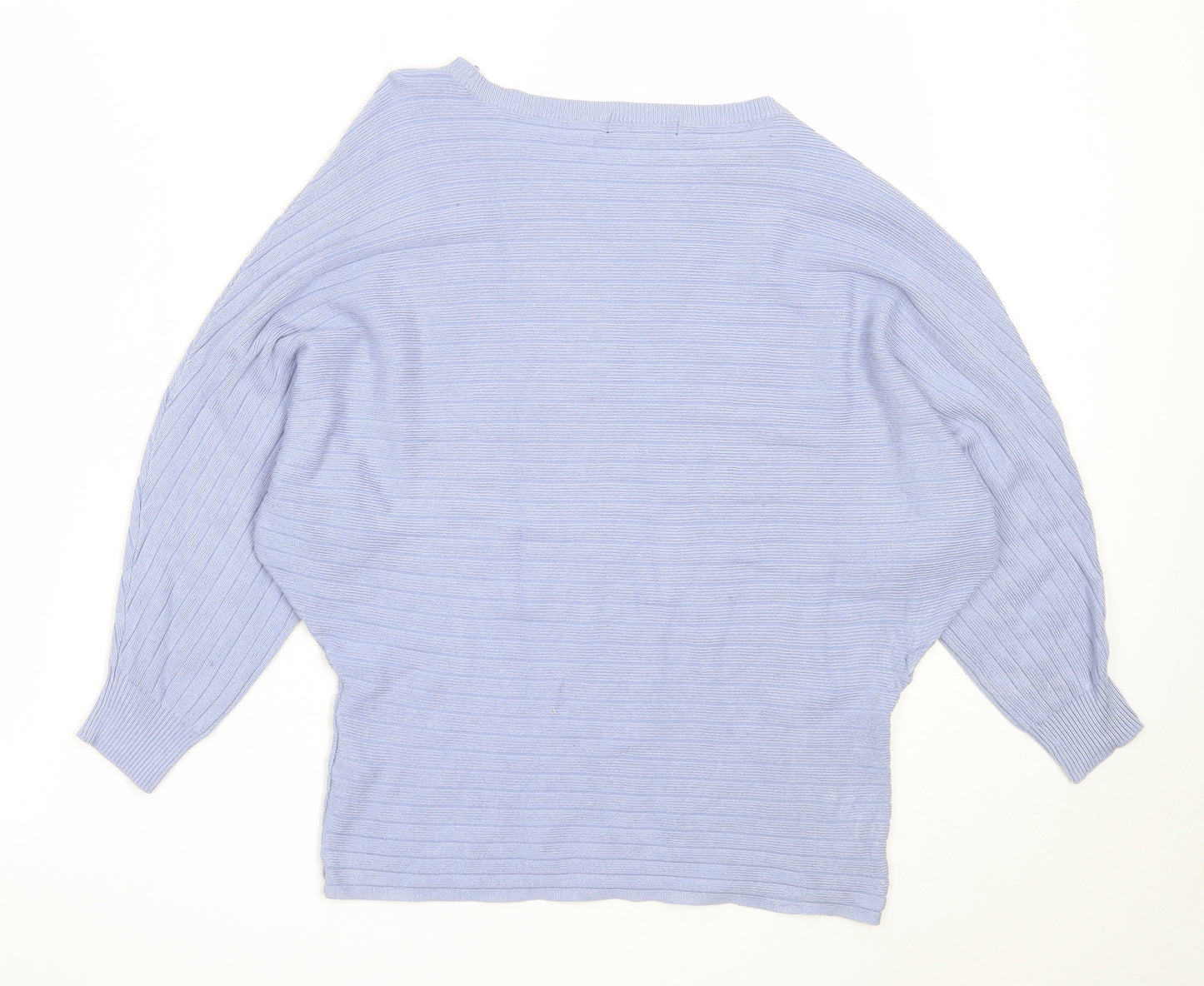F&F Womens Blue Round Neck  Viscose Pullover Jumper Size 8