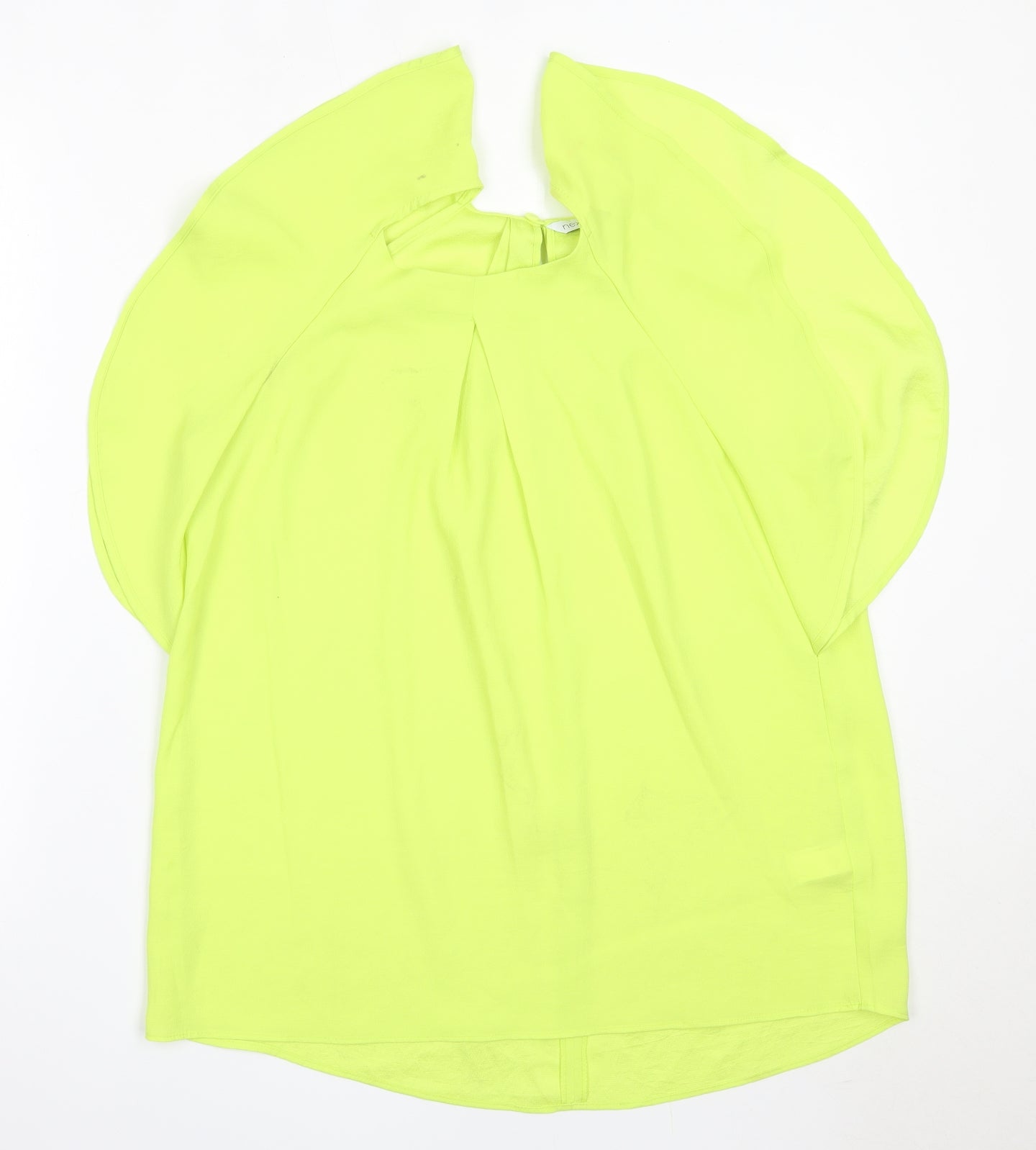 NEXT Womens Green  Polyester Basic Blouse Size 12 Round Neck