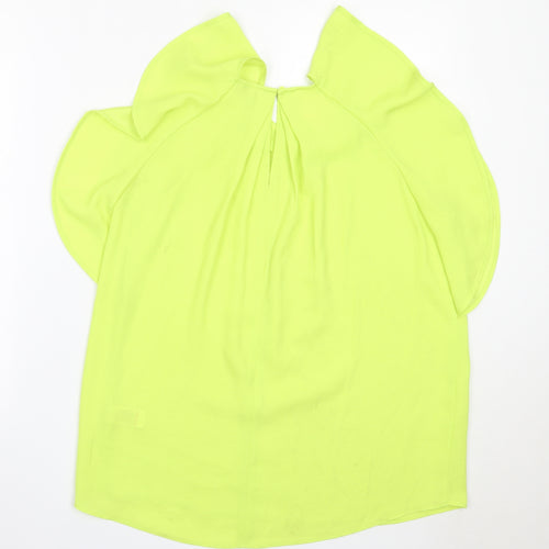 NEXT Womens Green  Polyester Basic Blouse Size 12 Round Neck