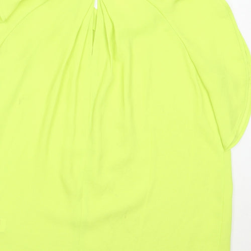 NEXT Womens Green  Polyester Basic Blouse Size 12 Round Neck