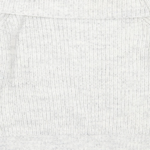 New Look Womens Grey Roll Neck  Acrylic Pullover Jumper Size M