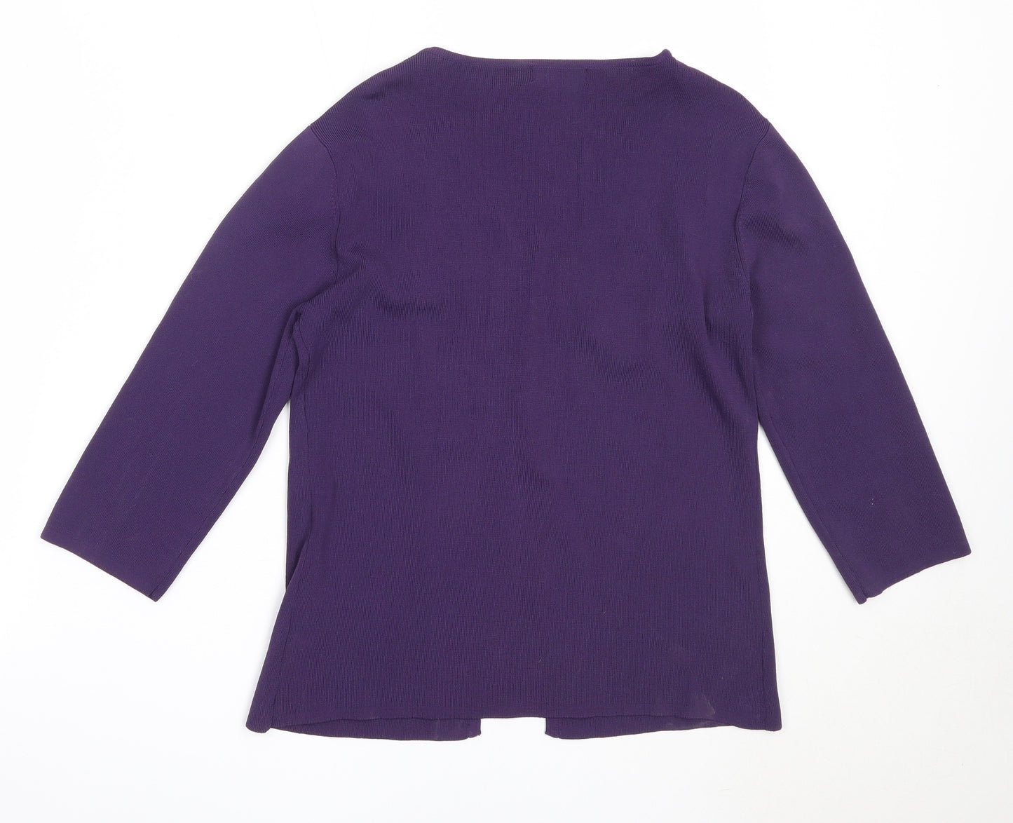 Sky Designs Womens Purple V-Neck  Viscose Cardigan Jumper Size S