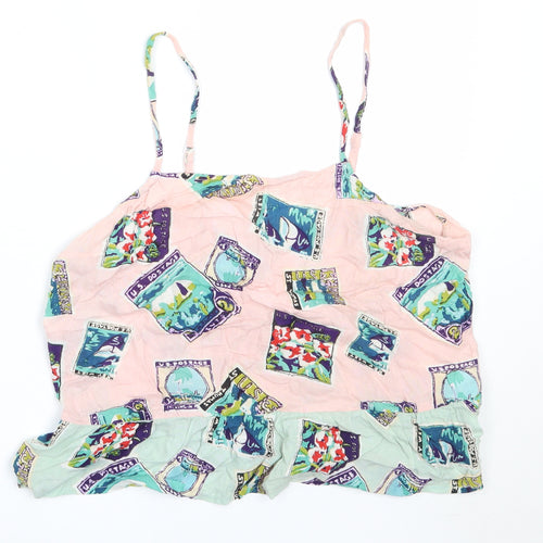 Chelsea Girl Womens Pink  Viscose Camisole Blouse Size 10 Square Neck