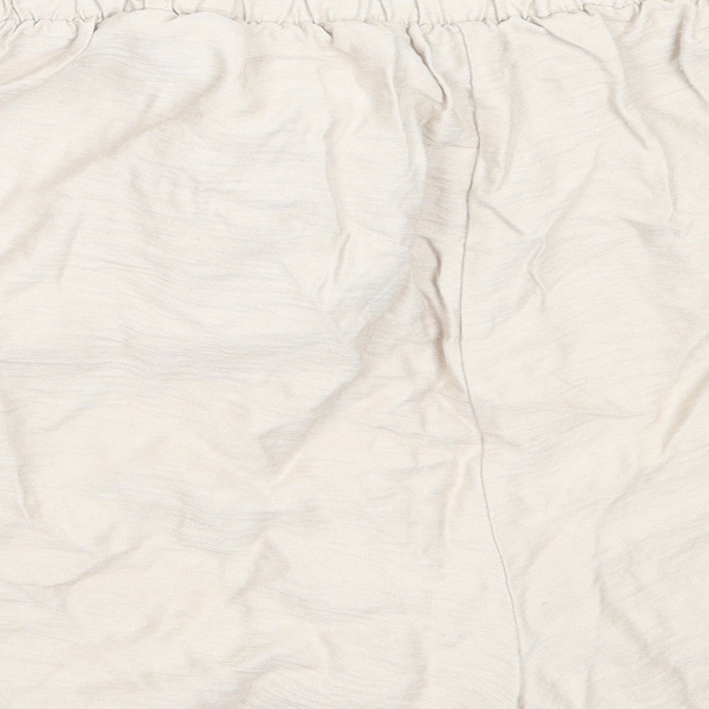 New Look Womens Beige  Viscose Paperbag Shorts Size 12  Regular