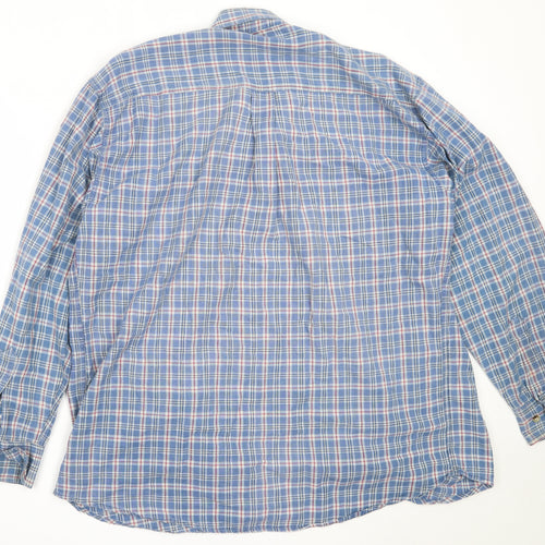 West Lake Mens Blue Check Cotton  Button-Up Size L Collared