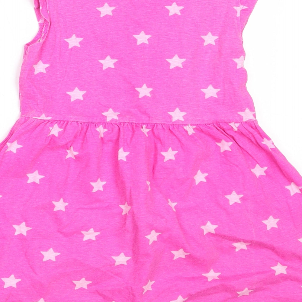 Primark Girls Pink  Cotton Fit & Flare  Size 8-9 Years  Round Neck  - LOL Surprise