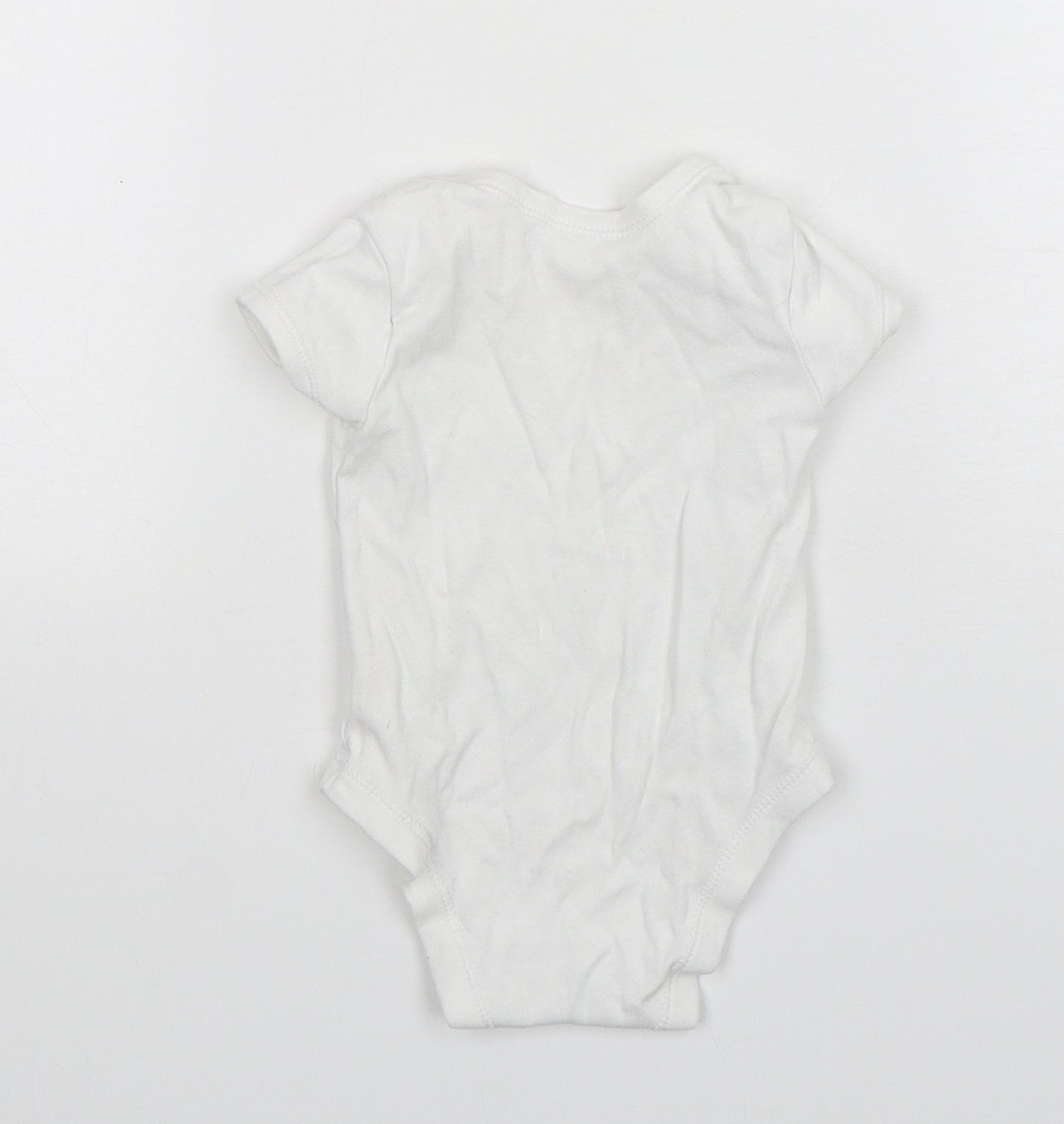 Matalan Girls White  Cotton Leotard One-Piece Size 3-6 Months  Snap