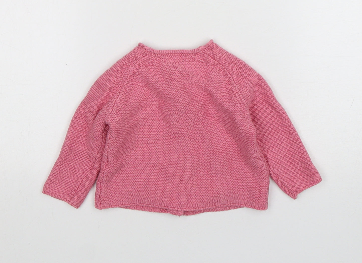 NEXT Girls Pink  Cotton Cardigan Jumper Size 3-6 Months  Button