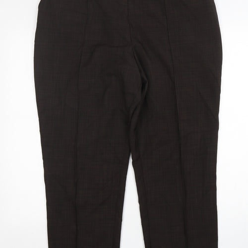 Marks and Spencer Womens Brown  Polyester Trousers  Size 18 L27 in Regular