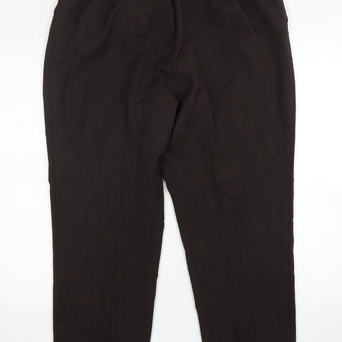 Marks and Spencer Womens Brown  Polyester Trousers  Size 18 L27 in Regular
