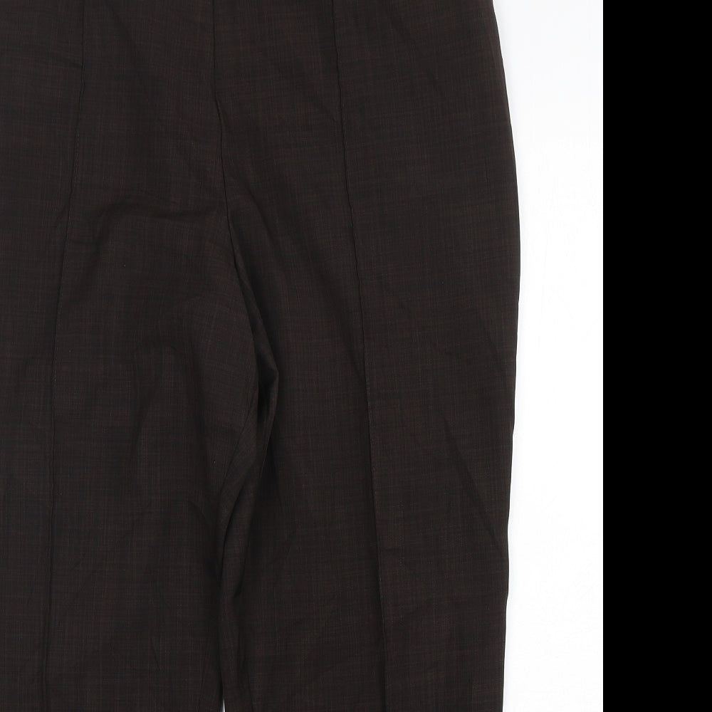 Marks and Spencer Womens Brown  Polyester Trousers  Size 18 L27 in Regular