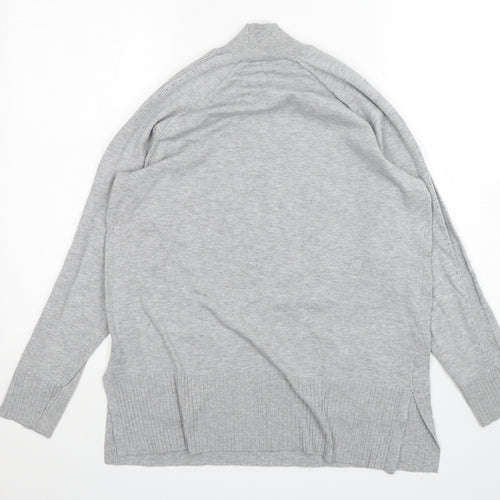 Peyton Primrose Womens Grey Mock Neck  Polyester Pullover Jumper Size L