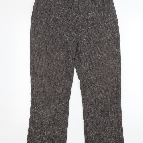 Minuet Womens Brown  Polyester Trousers  Size 30 in L28 in Regular Zip