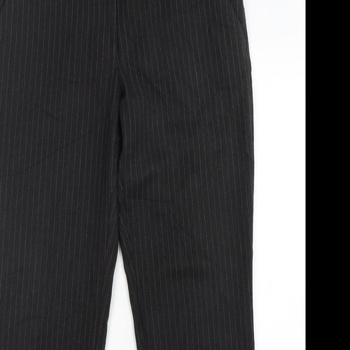 Dorothy Perkins Womens Grey Striped Polyester Trousers  Size 10 L29 in Regular Zip