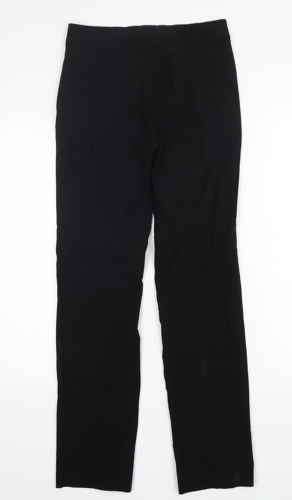 Papaya Womens Black  Viscose Trousers  Size 8 L31 in Regular Zip