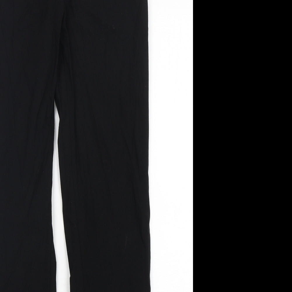 Papaya Womens Black  Viscose Trousers  Size 8 L31 in Regular Zip