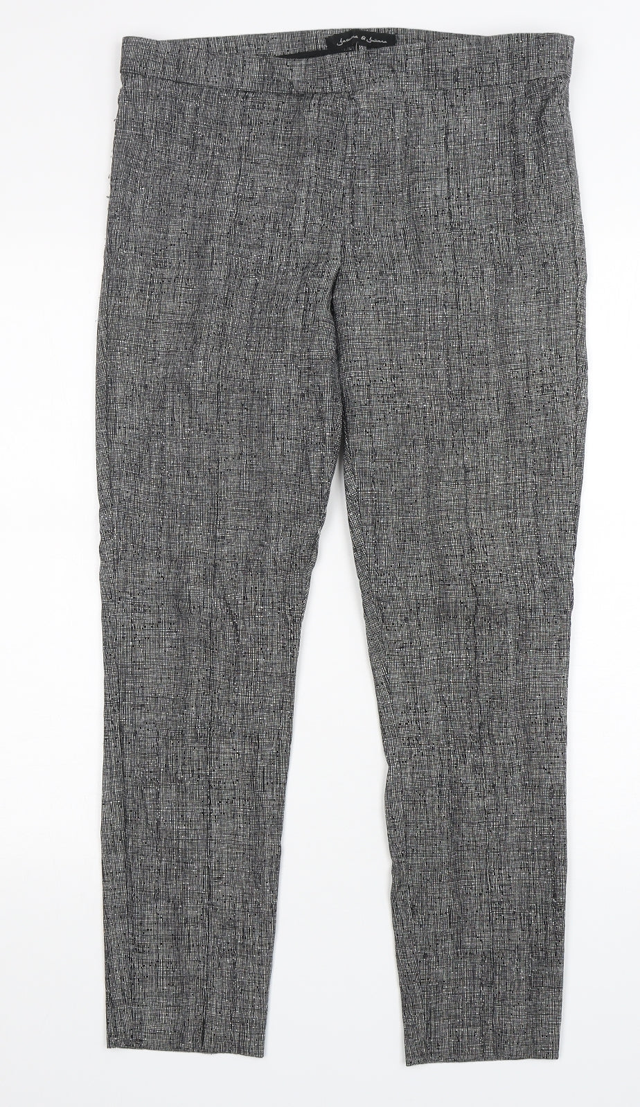 Jasmine & Juliana Womens Grey  Nylon Trousers  Size 16 L29 in Regular Zip