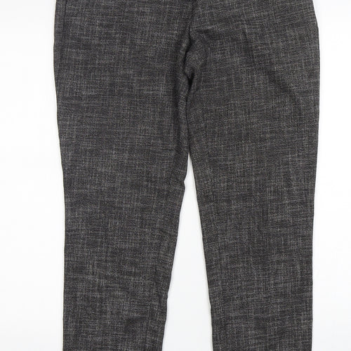 Monsoon Womens Grey  Polyester Trousers  Size 10 L30 in Regular Zip