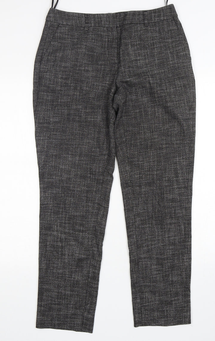 Monsoon Womens Grey Polyester Trousers Size 10 L30 in Regular Zip
