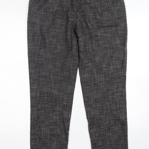 Monsoon Womens Grey  Polyester Trousers  Size 10 L30 in Regular Zip