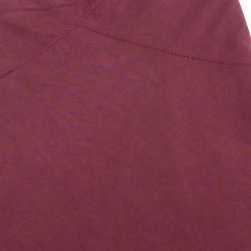 BHS Womens Purple  Polyester A-Line Skirt Size 12   Zip