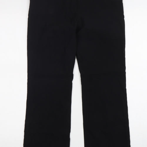 Papaya Womens Black  Viscose Trousers  Size 10 L28 in Regular Zip