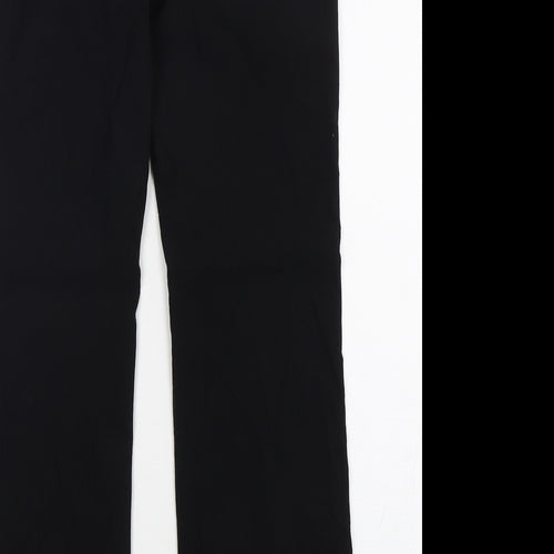Papaya Womens Black  Viscose Trousers  Size 10 L28 in Regular Zip