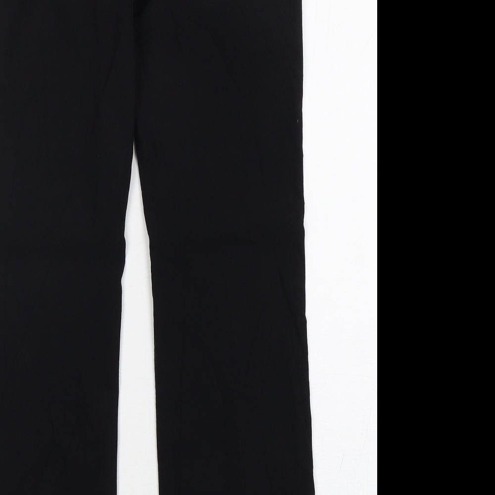 Papaya Womens Black  Viscose Trousers  Size 10 L28 in Regular Zip