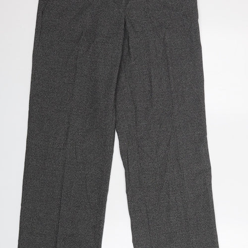 NEXT Womens Grey  Polyester Trousers  Size 12 L32 in Regular Zip