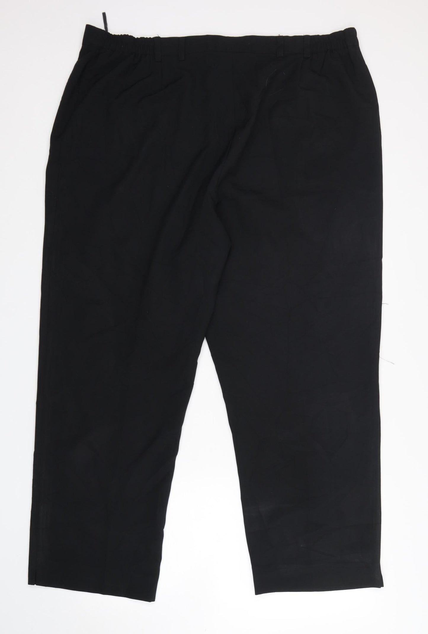 Bonmarché Womens Black  Polyester Trousers  Size 22 L30 in Regular Zip