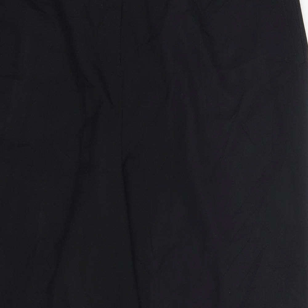 Bonmarché Womens Black  Polyester Trousers  Size 22 L30 in Regular Zip