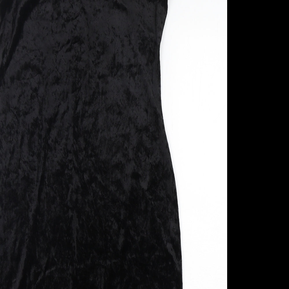Etam Womens Black  Polyester Pencil Dress  Size 14  Boat Neck Pullover