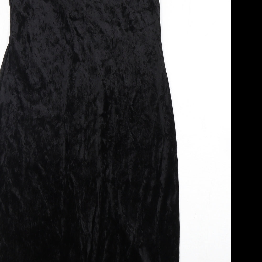 Etam Womens Black  Polyester Pencil Dress  Size 14  Boat Neck Pullover