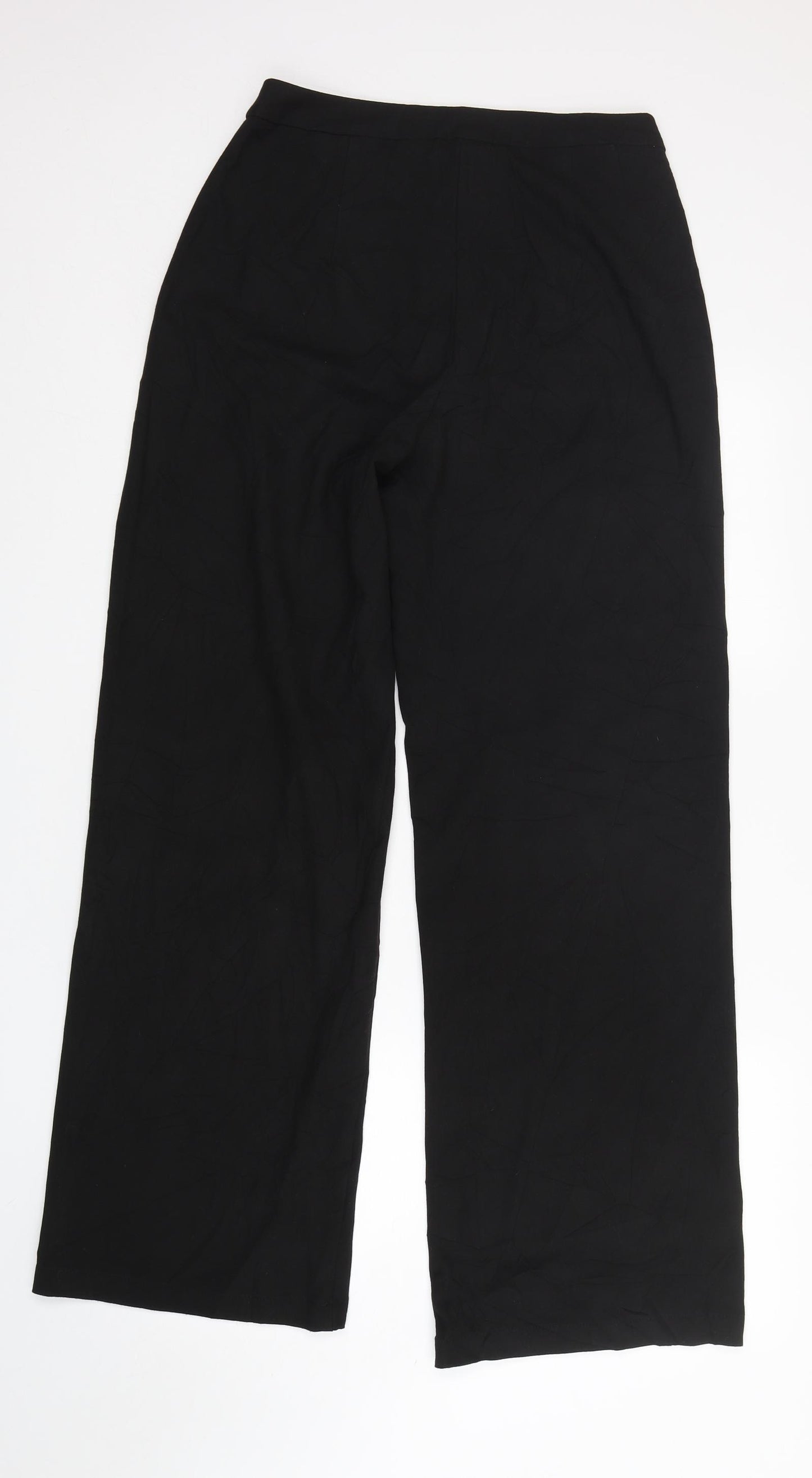 Bershka  Womens Black  Polyester Trousers  Size 12 L31 in Regular Button