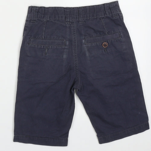 George Boys Blue  Cotton Bermuda Shorts Size 5-6 Years  Regular Buckle