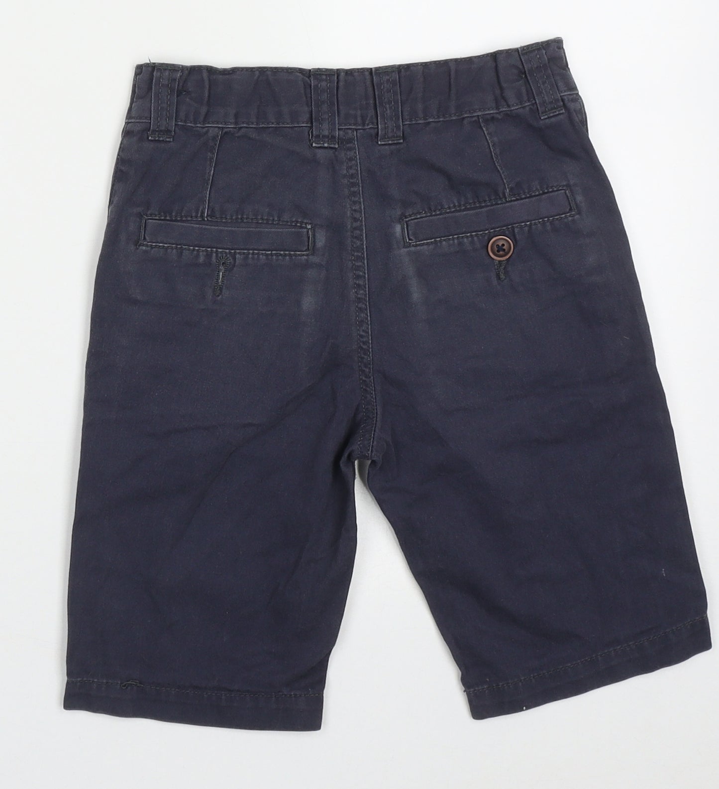 George Boys Blue  Cotton Bermuda Shorts Size 5-6 Years  Regular Buckle