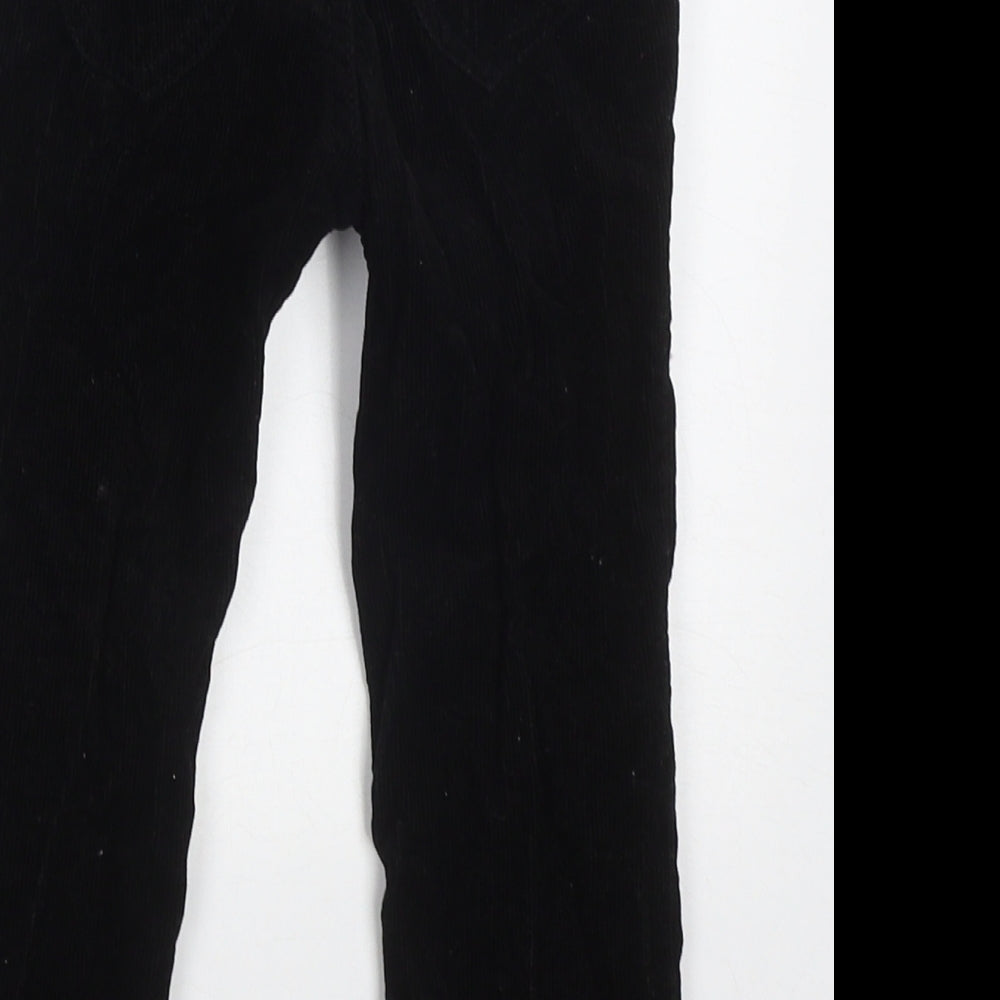 H&M Girls Black  Cotton Capri Trousers Size 2 Years  Regular Button