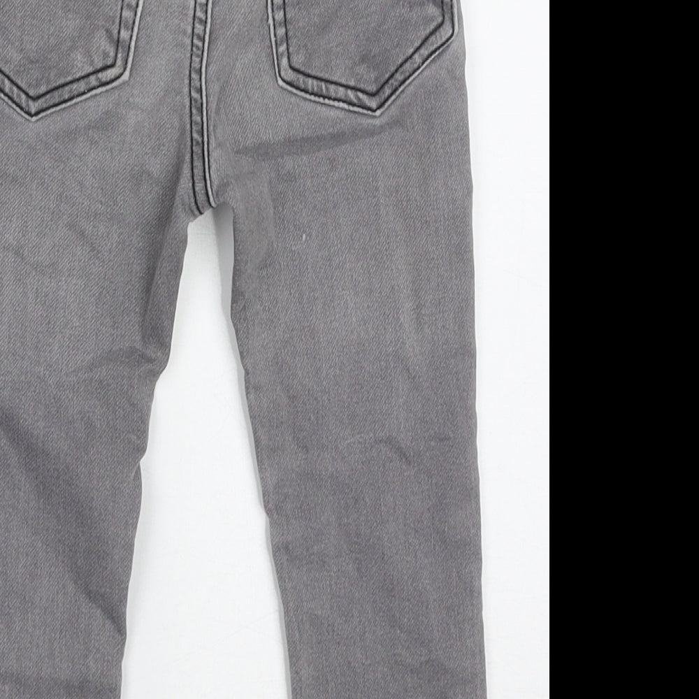 Dunnes Stores Boys Grey  Cotton Straight Jeans Size 2-3 Years  Regular