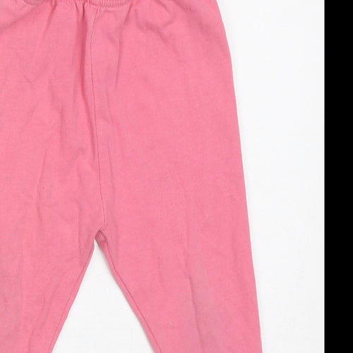TU Girls Pink  Cotton Capri Trousers Size 2 Years  Regular Pullover