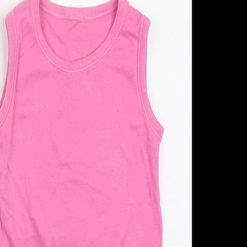 Matalan Girls Pink  Cotton Babygrow One-Piece Size 18-24 Months  Button