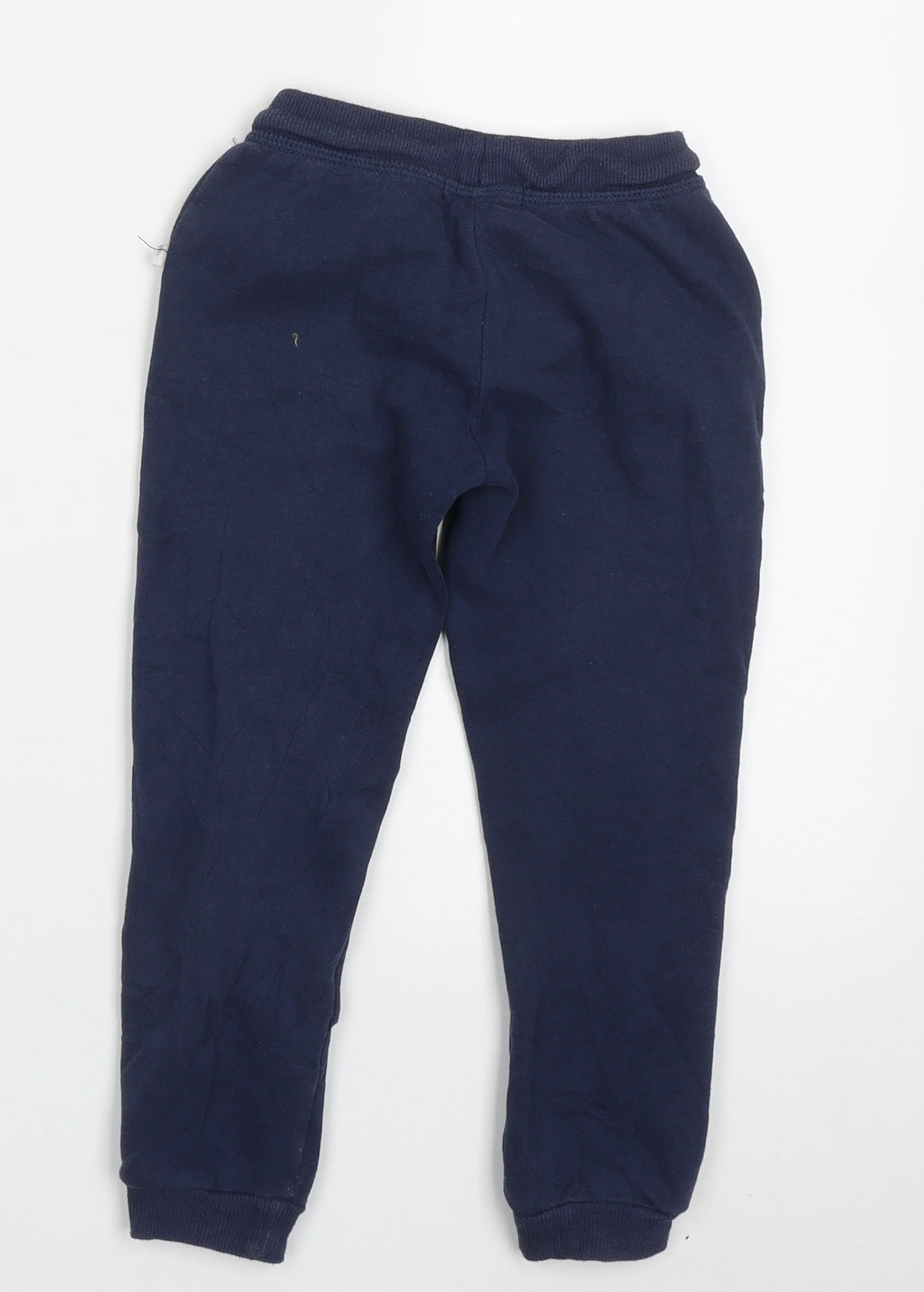 Primark Girls Blue  Cotton Jogger Trousers Size 4-5 Years  Regular Tie