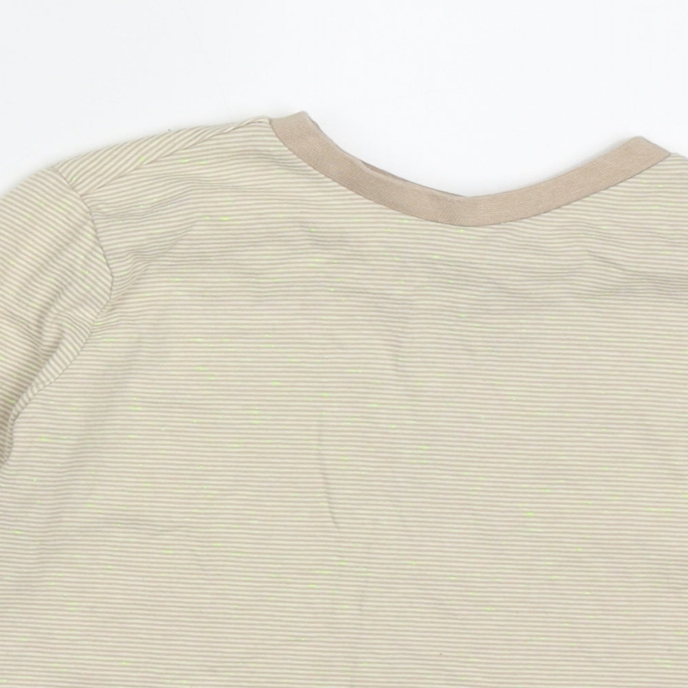 F&F Boys Beige Striped Cotton  Casual Size 3-4 Years Crew Neck Pullover
