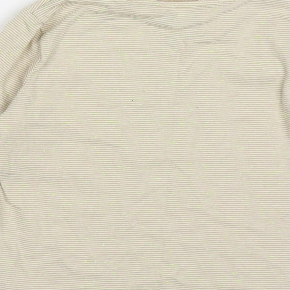 F&F Boys Beige Striped Cotton  Casual Size 3-4 Years Crew Neck Pullover