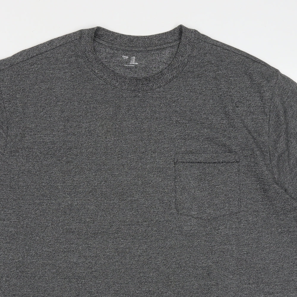 Gap Mens Grey  Cotton  T-Shirt Size XL Crew Neck