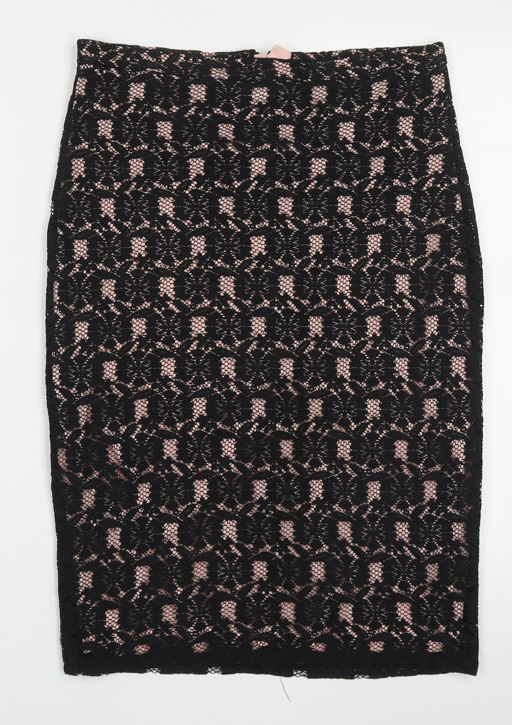 Dorothy Perkins Womens Pink Geometric Polyester A-Line Skirt Size 10   Zip