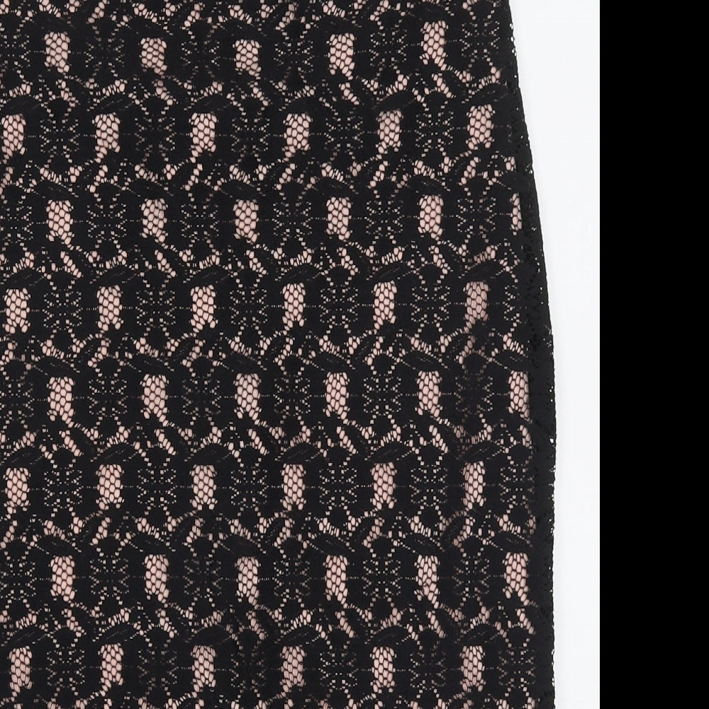 Dorothy Perkins Womens Pink Geometric Polyester A-Line Skirt Size 10   Zip