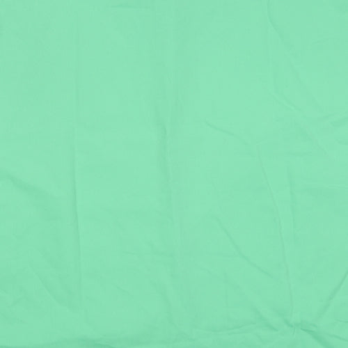 SheIn Womens Green  Polyester Basic Button-Up Size M Collared