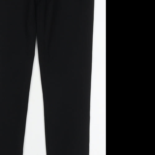 Primark Womens Black  Polyester Trousers  Size 8 L29 in Regular Hook & Eye
