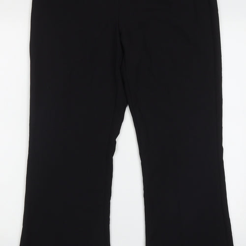 George Womens Black  Polyester Trousers  Size 14 L28 in Regular Hook & Eye