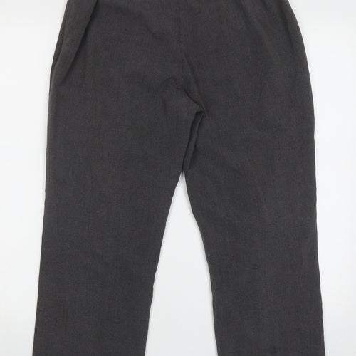 BM Womens Grey  Polyester Trousers  Size 12 L26 in Regular